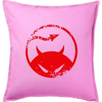 Polštář Devil Kruh - Polštář 50x50 - 50x50 - Pouze potah ( Růžová )