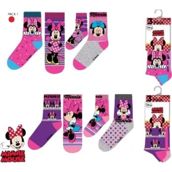 Sun City Klasické ponožky MINNIE MOUSE 3pack assort Barva: vícebarevné, Velikost: 31/34