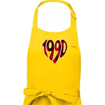 Kuchyňská zástěra 1990 v srdci - Dámská zástěra na vaření - Univerzální velikost ( Žlutá )