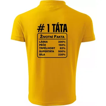 Pánská košile Životní fakta - Táta - Polokošile pánská Pique Polo 203 - S ( Žlutá )