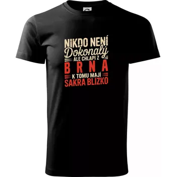 Nikdo není dokonalý ale chlapi z Brna k tomu mají sakra blízko - Triko extra velké (5-8XL) - 8XL ( Černá )