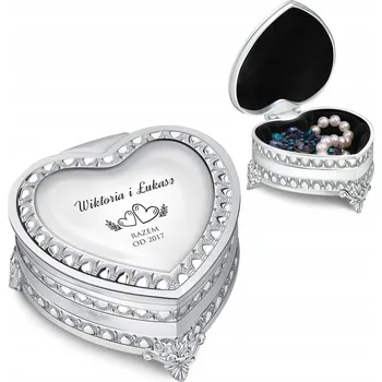 Šperkovnice Stříbrná šperkovnice na bižuterii s gravírováním Dárek k výročí Svatba