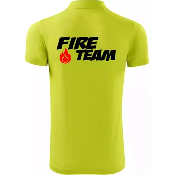 Pánská košile Fire Team plamen - Polokošile Victory sportovní (dresovina) - S ( Limetková )