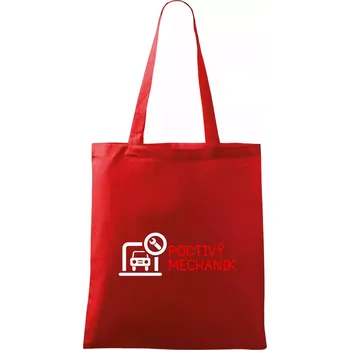 Nákupní taška Poctivý mechanik - Taška bavlněná - 42 x 38 cm ( Červená )