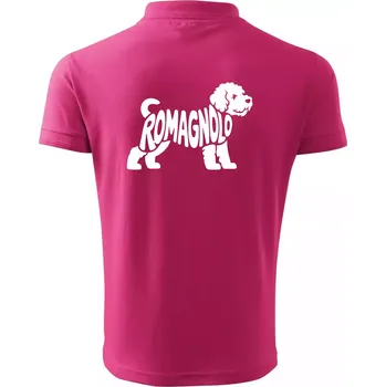 Pánská košile Romagnolo nápis v těle - Polokošile pánská Pique Polo 203 - 4XL ( Purpurová )