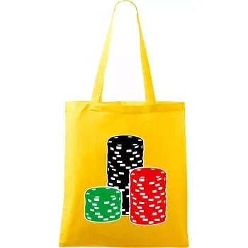 Poker žetony - Taška bavlněná - 42 x 38 cm ( Žlutá )