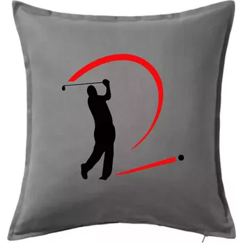 Polštář Golfistův odpal - Polštář 50x50 - 50x50 - Včetně výplně ( Tmavě šedý melír )