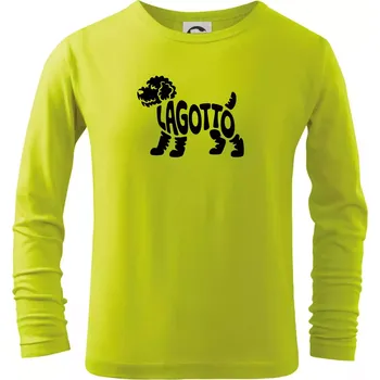 Dětská móda Lagotto nápis v těle - Triko dětské Long Sleeve - 104-110cm / 3-4 roky ( Limetková )
