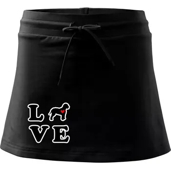 Dámská sukně Lagotto romagnolo LOVE - Sportovní sukně - two in one - M ( Černá )