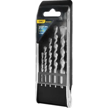 Vrták VRTÁKY DO ZDIVA DELI TOOLS SADA 5 KUSŮ 4 / 5 / 6 / 8 / 10 ZÁVIT VG8