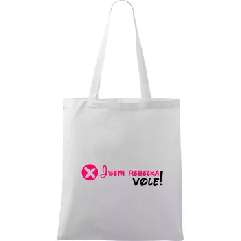 Jsem rebelka! Vole! - Taška bavlněná - 42 x 38 cm ( Bílá )