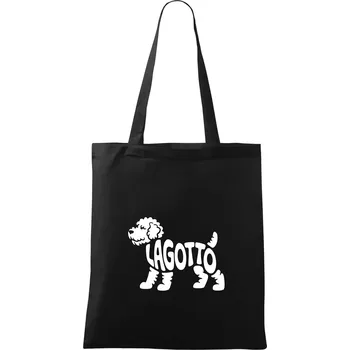 Lagotto nápis v těle - Taška bavlněná - 42 x 38 cm ( Černá )