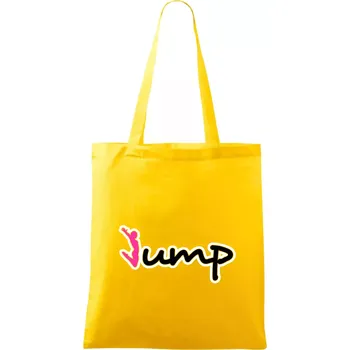 Jump - nápis a panáček - Taška bavlněná - 42 x 38 cm ( Žlutá )