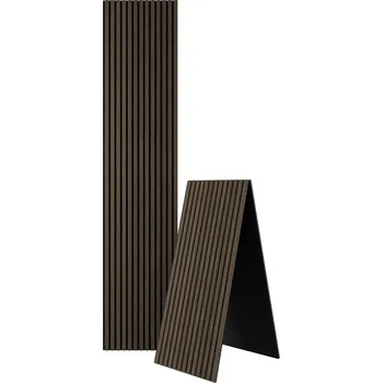Obklad SAMONA DELUXE akustický panel 2400x520x18mm, ořech/černá 54-240-11-84-12
