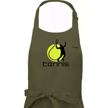 Kuchyňská zástěra Tenista - Pánská zástěra na vaření - Univerzální velikost ( Khaki )