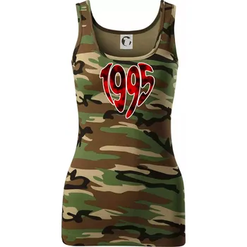 Dámské tričko 1995 v srdci - Dámské Maskáčové tílko - L ( Hnědý maskáč )