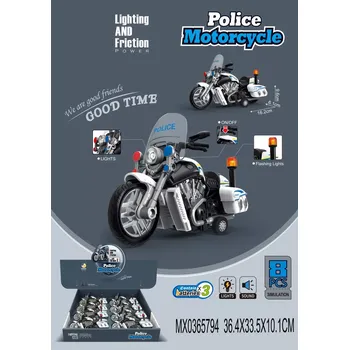 Policejní motorka se světelnými a zvukovými efekty