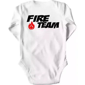Kojenecký body Fire Team plamen - Body kojenecké s dlouhým rukávem - Dlouhý r. do 3 měs ( Bílá )