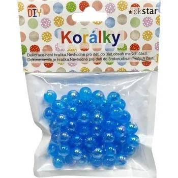 Dětské navlékací korálky Korálky plastové modré 12 mm