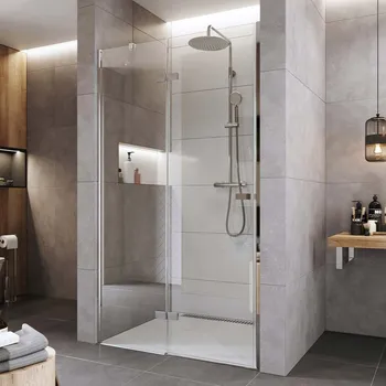 Sprchové dveře Mereo Sprchové dveře, Novea, pantové, 100x200 cm, chrom ALU, sklo Čiré, levé provedení