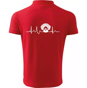Pánská košile Lagotto romagnolo hlava EKG - Polokošile pánská Pique Polo 203 - 2XL ( Červená )