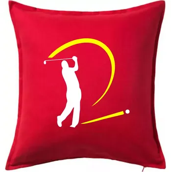 Polštář Golfistův odpal - Polštář 50x50 - 50x50 - Pouze potah ( Červená )