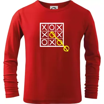 Chlapecké oblečení Piškvorky - Triko dětské Long Sleeve - 134 cm/8 let ( Červená )