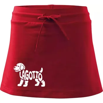 Dámská sukně Lagotto nápis v těle - Sportovní sukně - two in one - XS ( Červená )