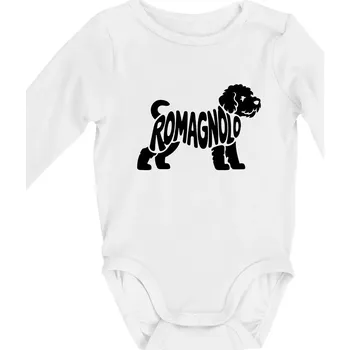 Romagnolo nápis v těle - Body kojenecké s dlouhým rukávem - Dlouhý r. do 3 měs ( Bílá )