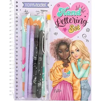 Sada písmomalířství Top Model, 4 psací potřeby, Christy & Malia