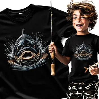 Pánské tričko Tričko pro rybáře dárek Kapr 3D z vody rybářské na ryby 146