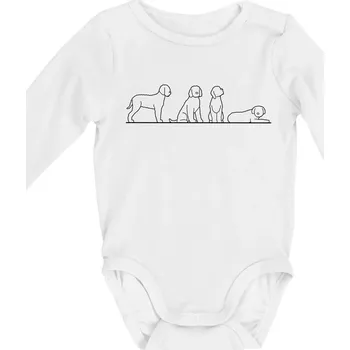 Lagotto romagnolo postavy linka - Body kojenecké s dlouhým rukávem - Dlouhý r. do 3 měs ( Bílá )