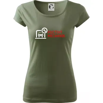 Poctivý mechanik - Dámské triko Pure - XS ( Khaki )