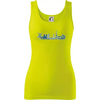 Památky světa - Dámské tílko - S ( Limetková )