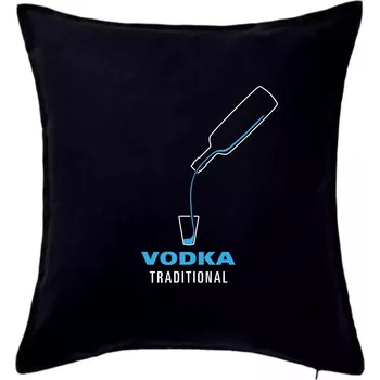 Polštář Vodka traditional - Polštář 50x50 - 50x50 - Pouze potah ( Černá )