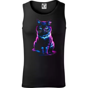 Neonová kočka - Tílko pánské Core - L ( Černá )