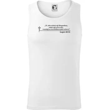 Citáty z bible - Izajáš 40:31 - Tílko pánské Core - 2XL ( Bílá )