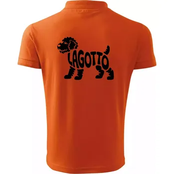 Pánská košile Lagotto nápis v těle - Polokošile pánská Pique Polo 203 - XL ( Oranžová )