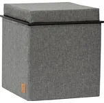 Taburet Premium Home, 37 × 37 × 41 cm, MDF, tkanina, šedý 679035