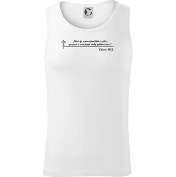 Pánská móda Citáty z bible - Žalm 46:2 - Tílko pánské Core - XL ( Bílá )