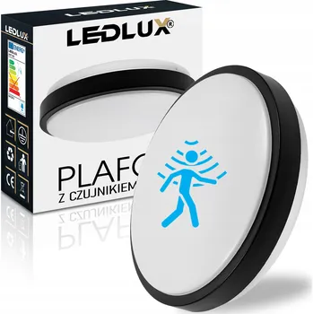 Stropní Svítidlo LEDLUX kulatý bílý s pohybovým senzorem E27 30 cm