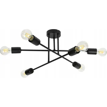 Závěsné svítidlo LEDLUX černé industriální 6xE27