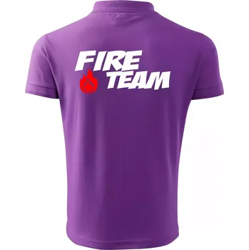 Pánská košile Fire Team plamen - Polokošile pánská Pique Polo 203 - XL ( Fialová )