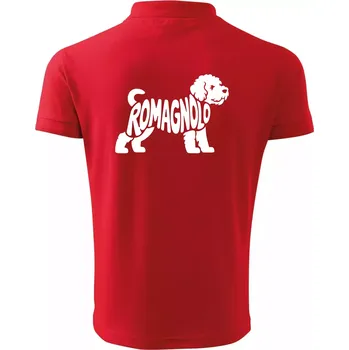 Pánská košile Romagnolo nápis v těle - Polokošile pánská Pique Polo 203 - L ( Červená )
