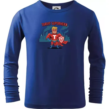 Chlapecké tričko Tariff Superhero Trump - Triko dětské Long Sleeve - 122 cm/6 let ( Královská modrá )