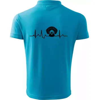 Pánská košile Lagotto romagnolo hlava EKG - Polokošile pánská Pique Polo 203 - 4XL ( Světlý tyrkys )