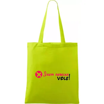 Jsem rebelka! Vole! - Taška bavlněná - 42 x 38 cm ( Limetková )