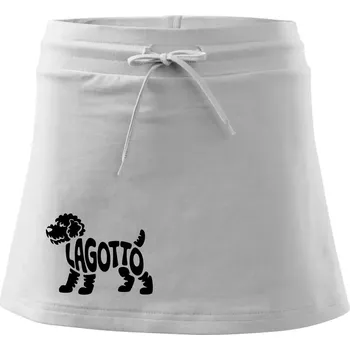 Dámská sukně Lagotto nápis v těle - Sportovní sukně - two in one - S ( Bílá )