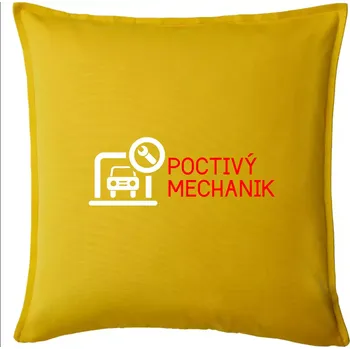 Polštář Poctivý mechanik - Polštář 50x50 - 50x50 - Pouze potah ( Žlutá )