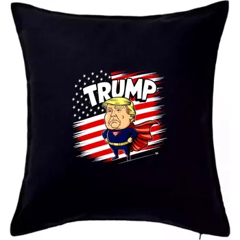 Polštář Trump Superman - Polštář 50x50 - 50x50 - Pouze potah ( Černá )